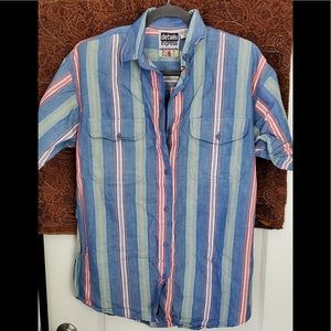 NWT 90's Details Express vintage striped button down